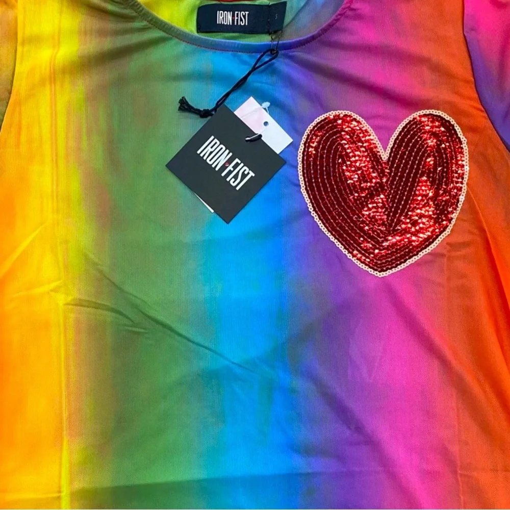 Iron Fist Somewhere Rainbow Dress Women Color Multi XL